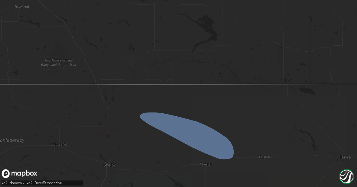 Hail map in Whitlash, MT on September 20, 2024