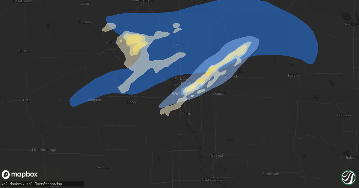 Hail map in Wichita, KS on September 20, 2024