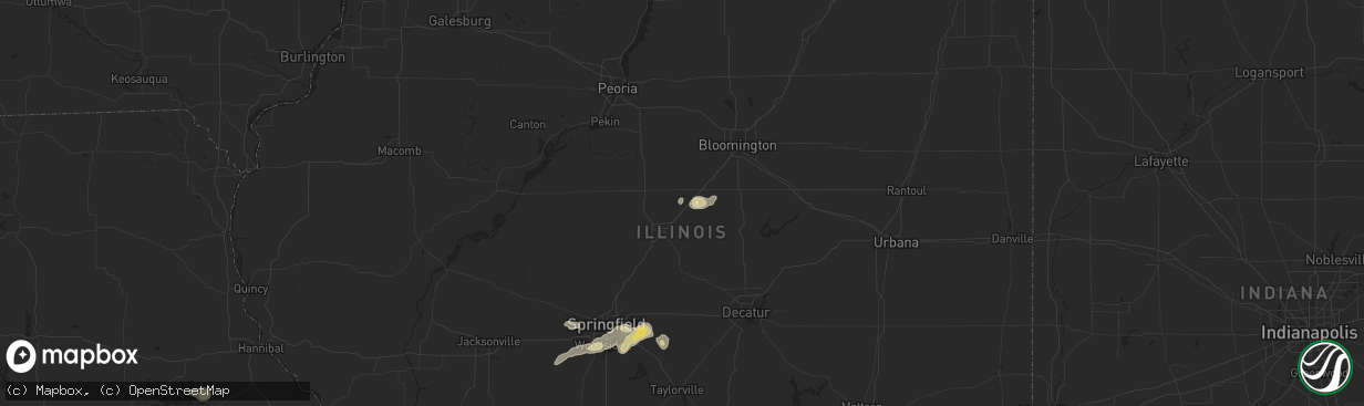 Hail map in Atlanta, IL on September 20, 2025