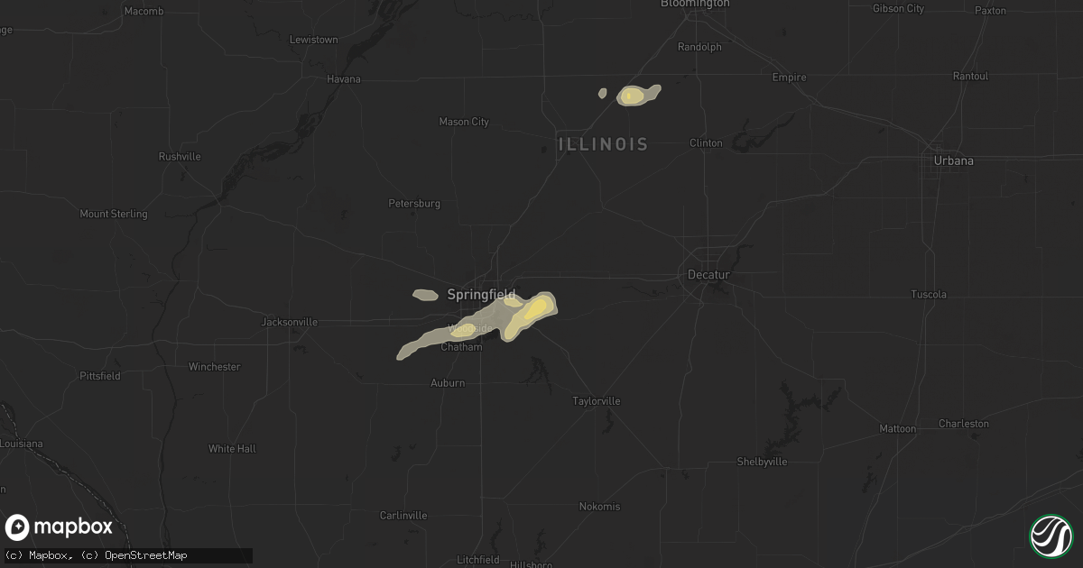 Hail map in Dawson, IL on September 20, 2025