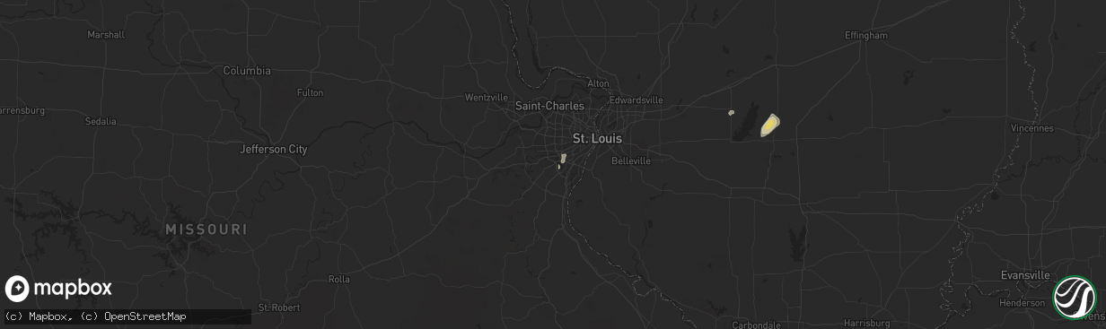 Hail map in Fenton, MO on September 20, 2025