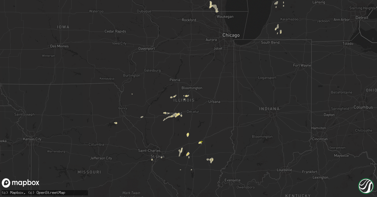 Hail map in Illinois on September 20, 2025