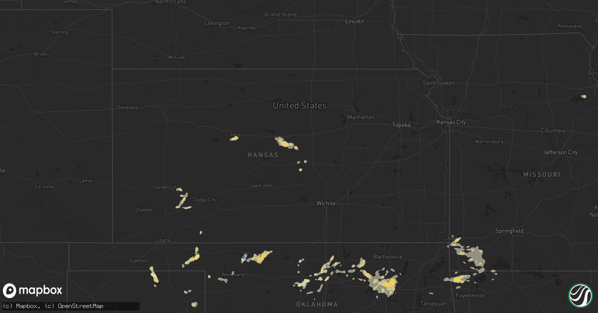 Hail map in Kansas on September 20, 2025