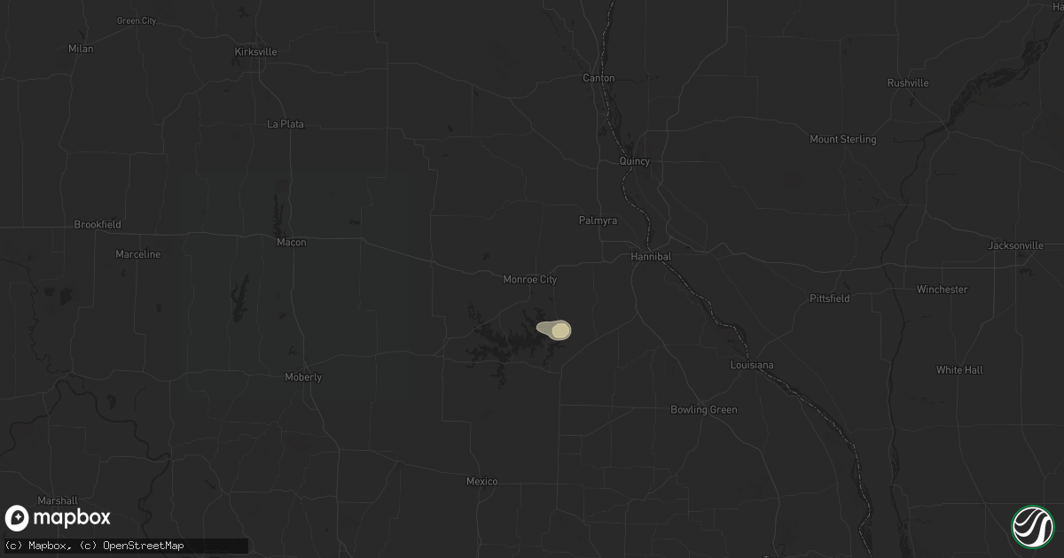 Hail map in Monroe City, MO on September 20, 2025