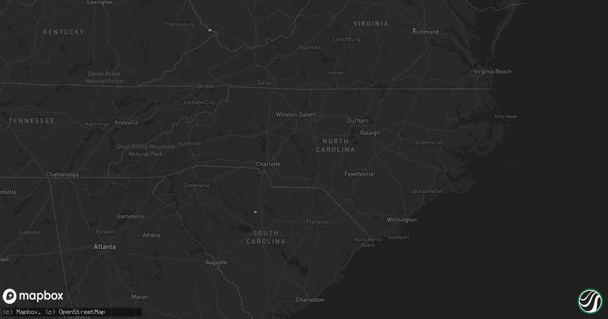Hail map in North Carolina on September 20, 2025