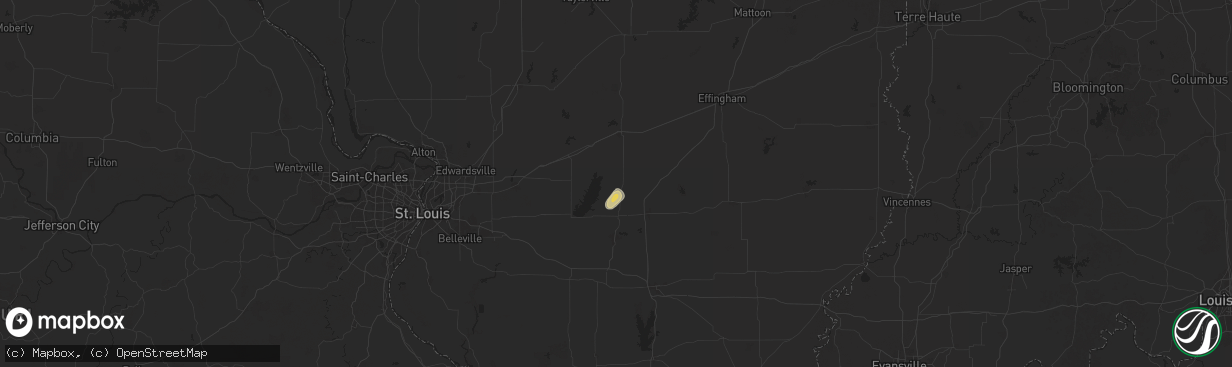 Hail map in Patoka, IL on September 20, 2025