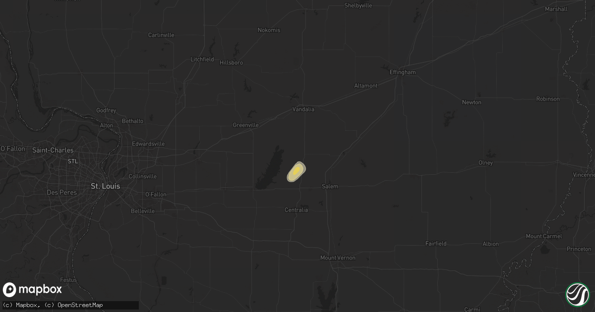 Hail map in Patoka, IL on September 20, 2025