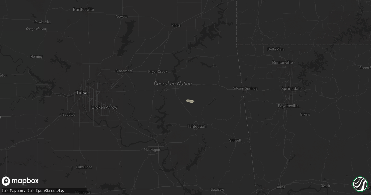 Hail map in Peggs, OK on September 20, 2025