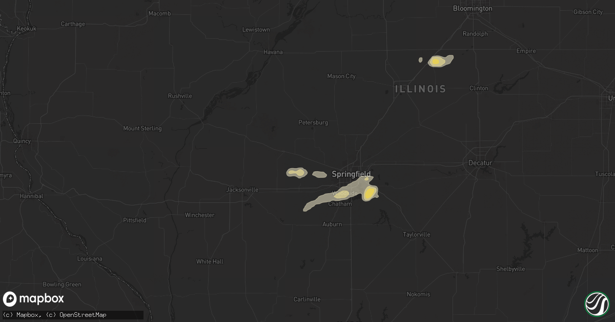 Hail map in Pleasant Plains, IL on September 20, 2025