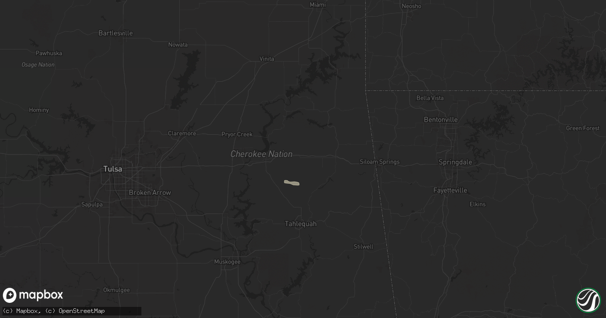 Hail map in Rose, OK on September 20, 2025
