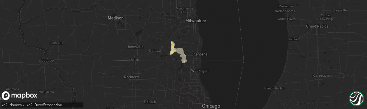Hail map in Salem, WI on September 20, 2025
