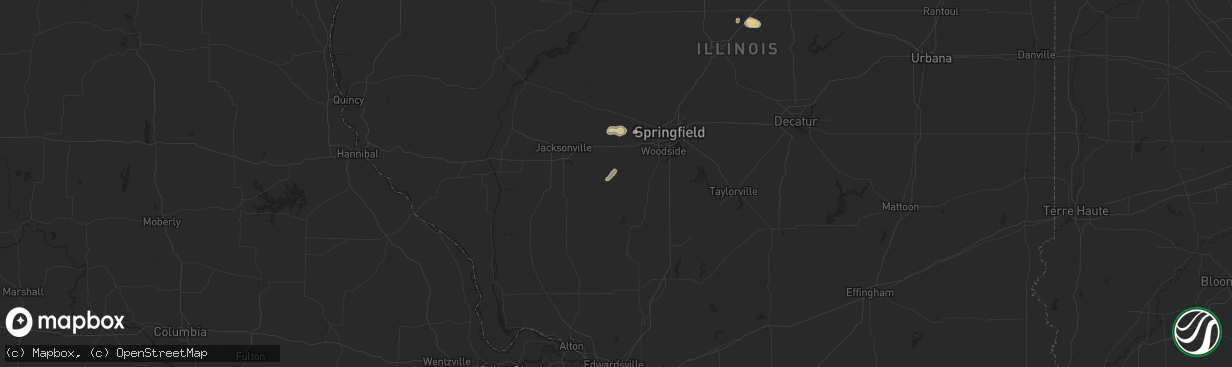 Hail map in Waverly, IL on September 20, 2025