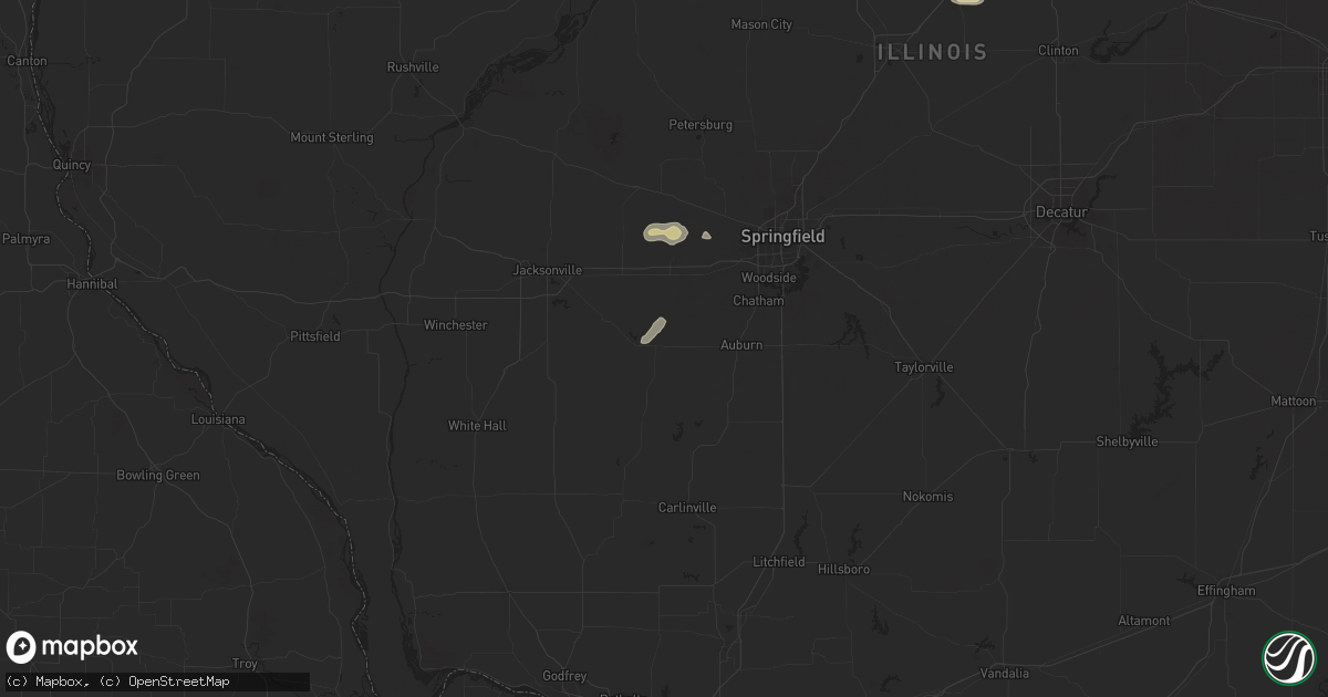 Hail map in Waverly, IL on September 20, 2025