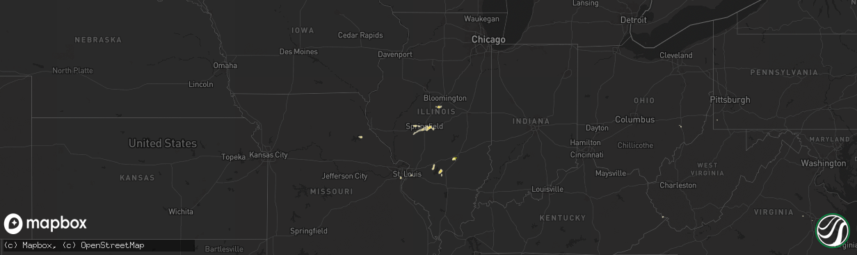Hail map on September 20, 2025