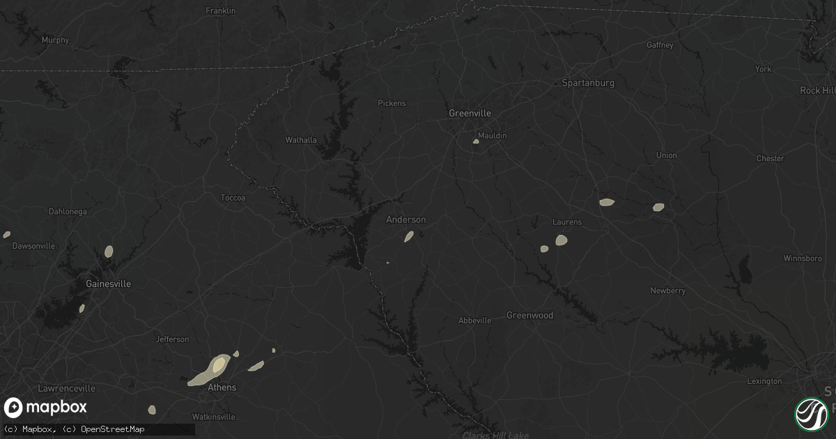 Hail map in Anderson, SC on September 20, 2026