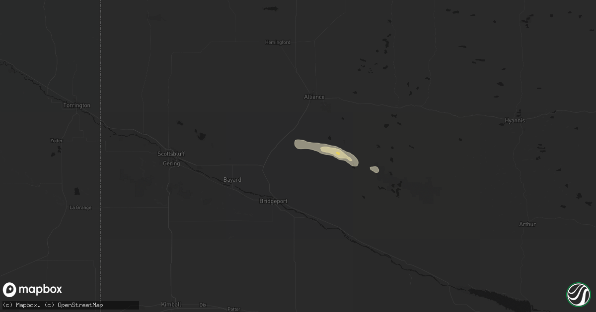 Hail map in Angora, NE on September 20, 2026