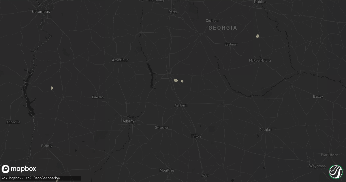 Hail map in Arabi, GA on September 20, 2026