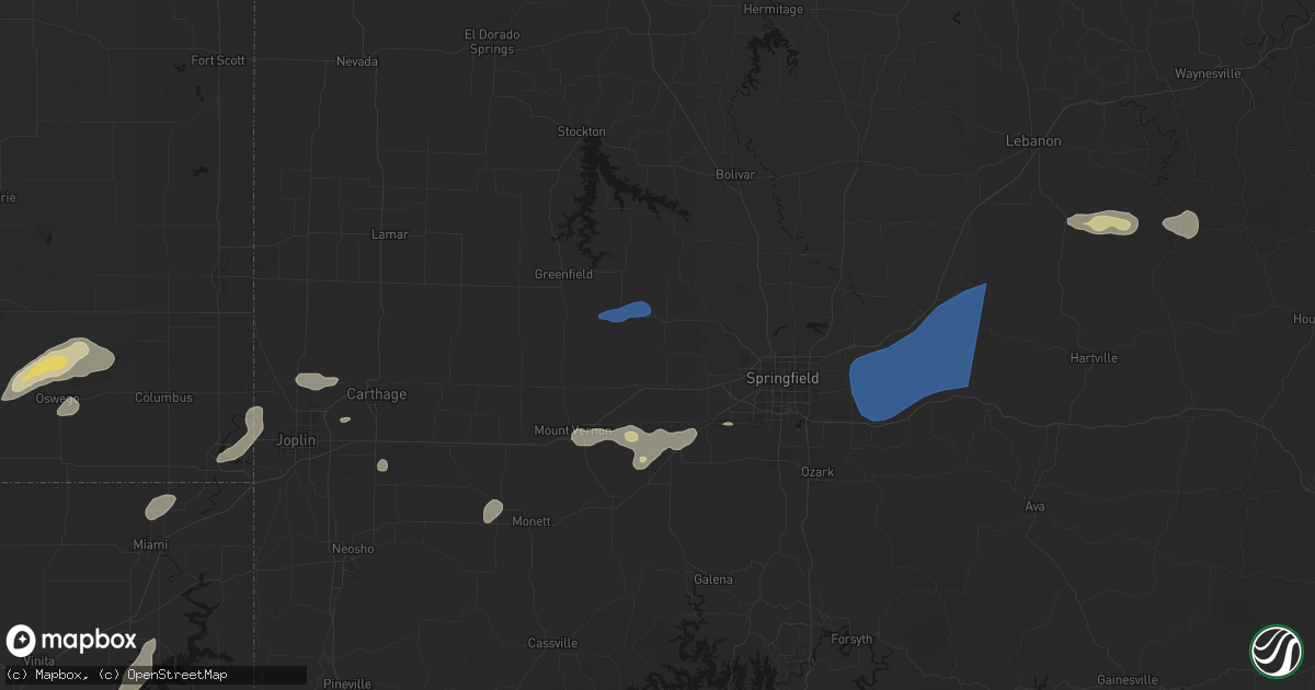 Hail map in Ash Grove, MO on September 20, 2026