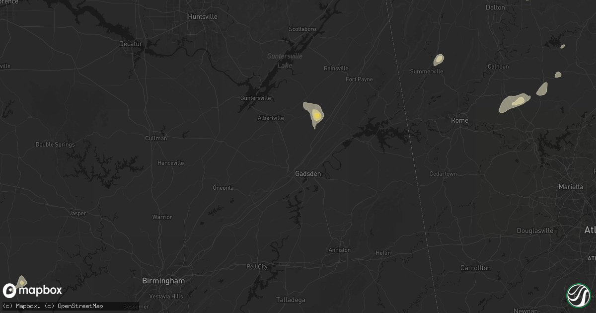 Hail map in Attalla, AL on September 20, 2026