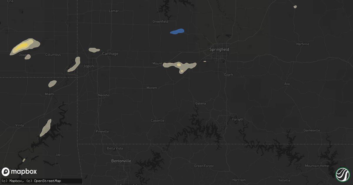 Hail map in Aurora, MO on September 20, 2026