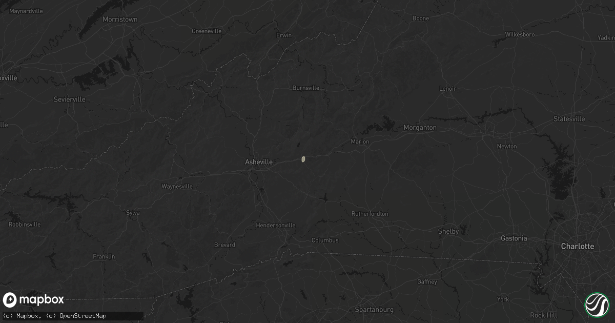 Hail map in Black Mountain, NC on September 20, 2026