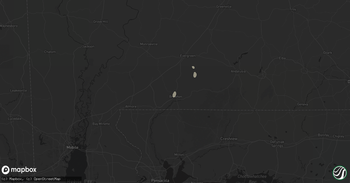Hail map in Brewton, AL on September 20, 2026
