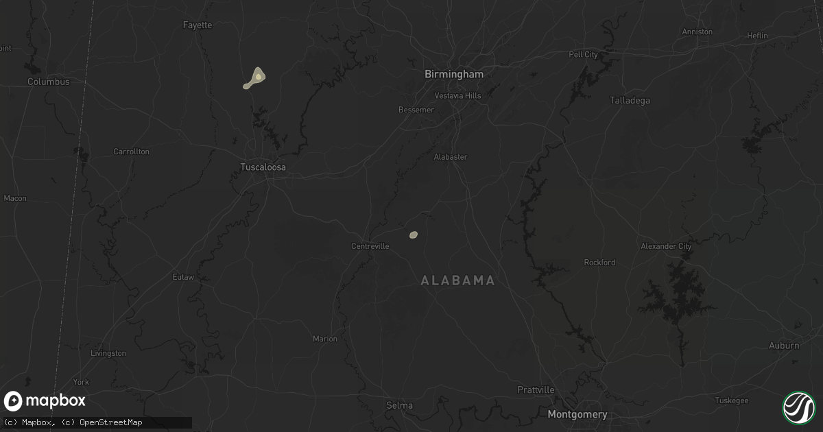 Hail map in Brierfield, AL on September 20, 2026