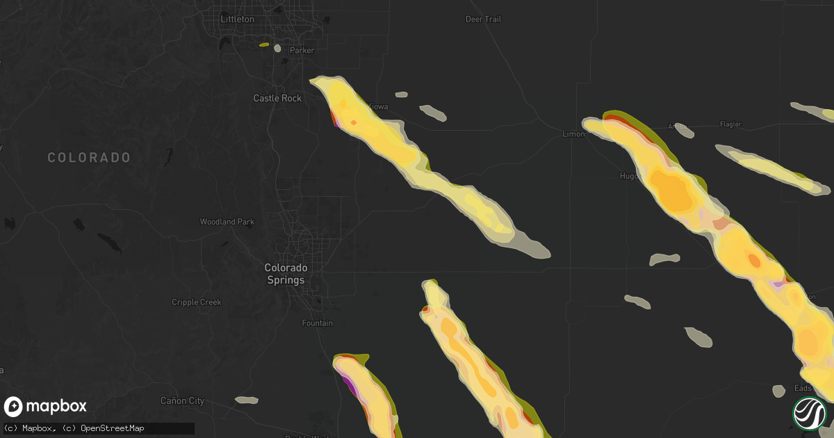 Hail map in Calhan, CO on September 20, 2026