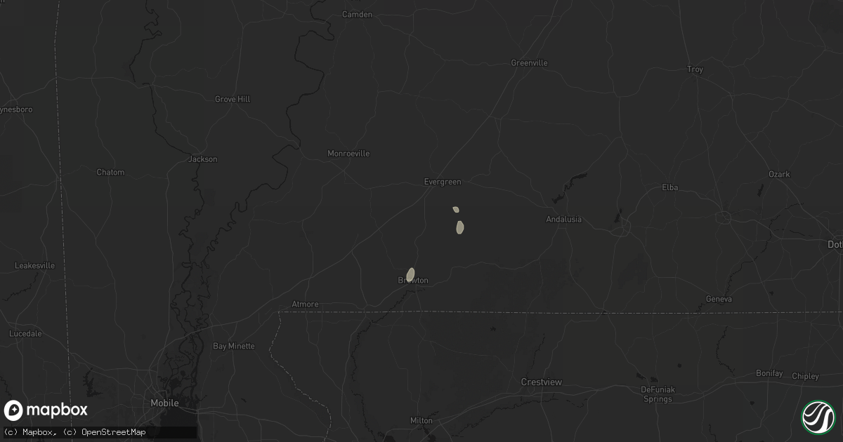Hail map in Castleberry, AL on September 20, 2026