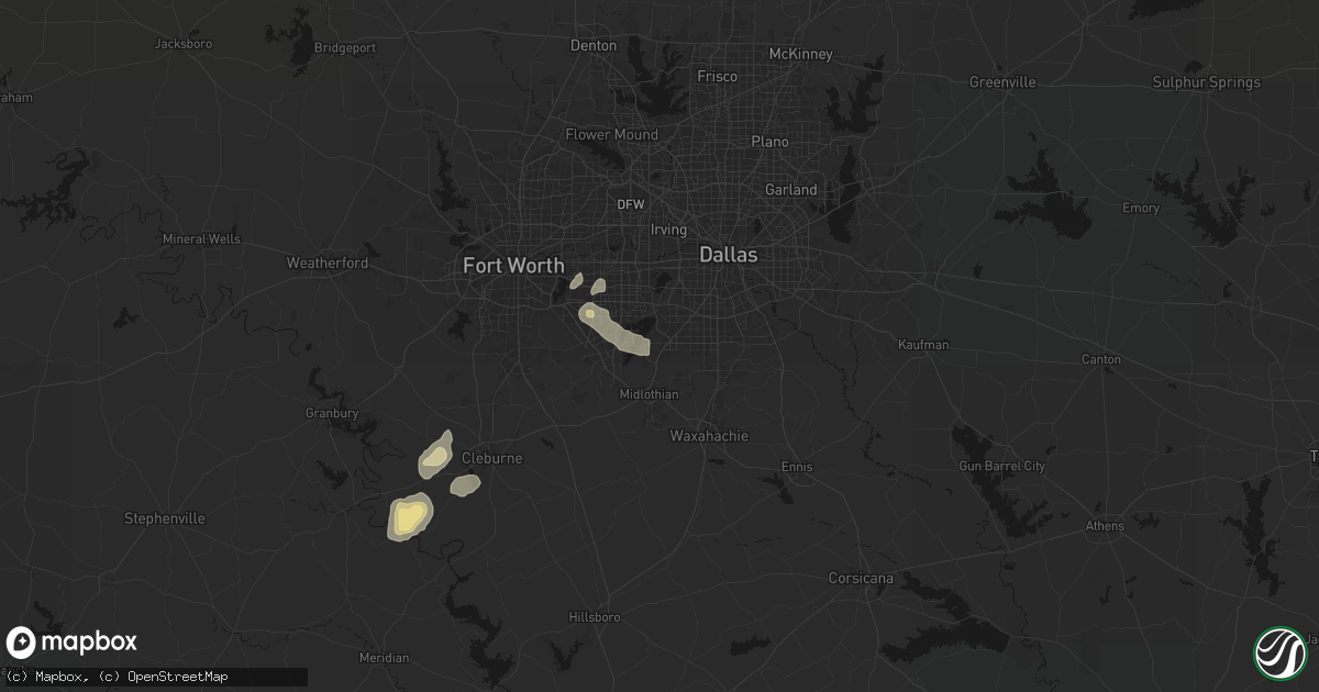 Hail map in Cedar Hill, TX on September 20, 2026