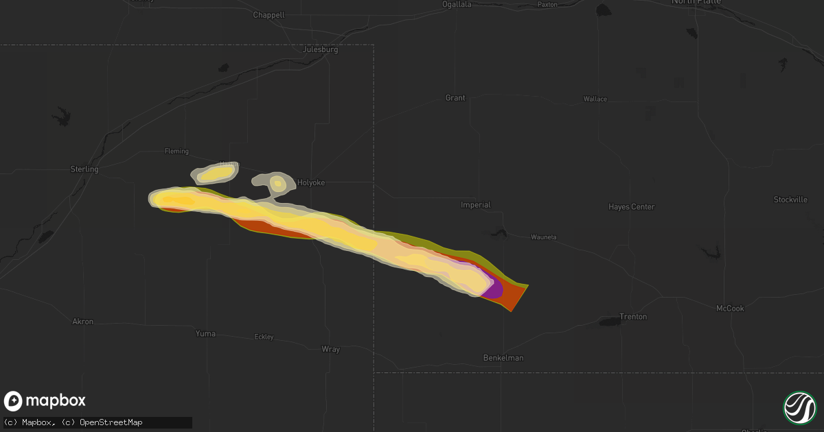 Hail map in Champion, NE on September 20, 2026