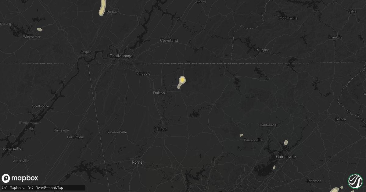 Hail map in Chatsworth, GA on September 20, 2026