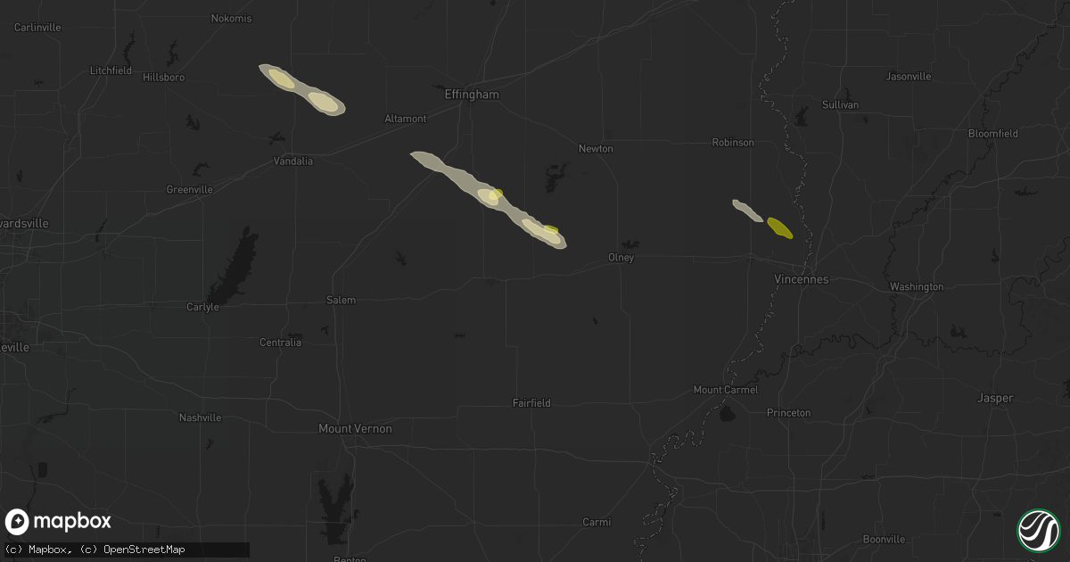 Hail map in Clay City, IL on September 20, 2026