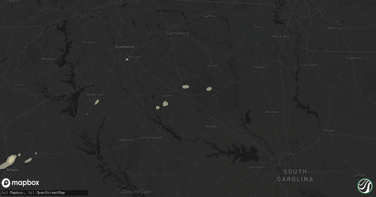 Hail map in Clinton, SC on September 20, 2026