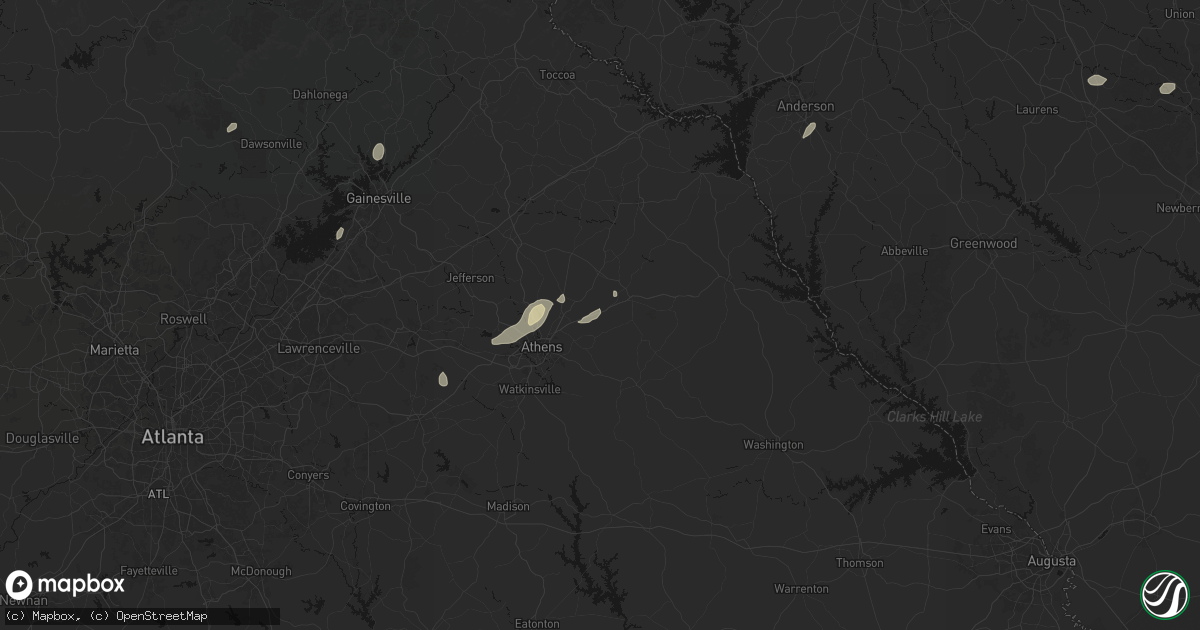 Hail map in Colbert, GA on September 20, 2026