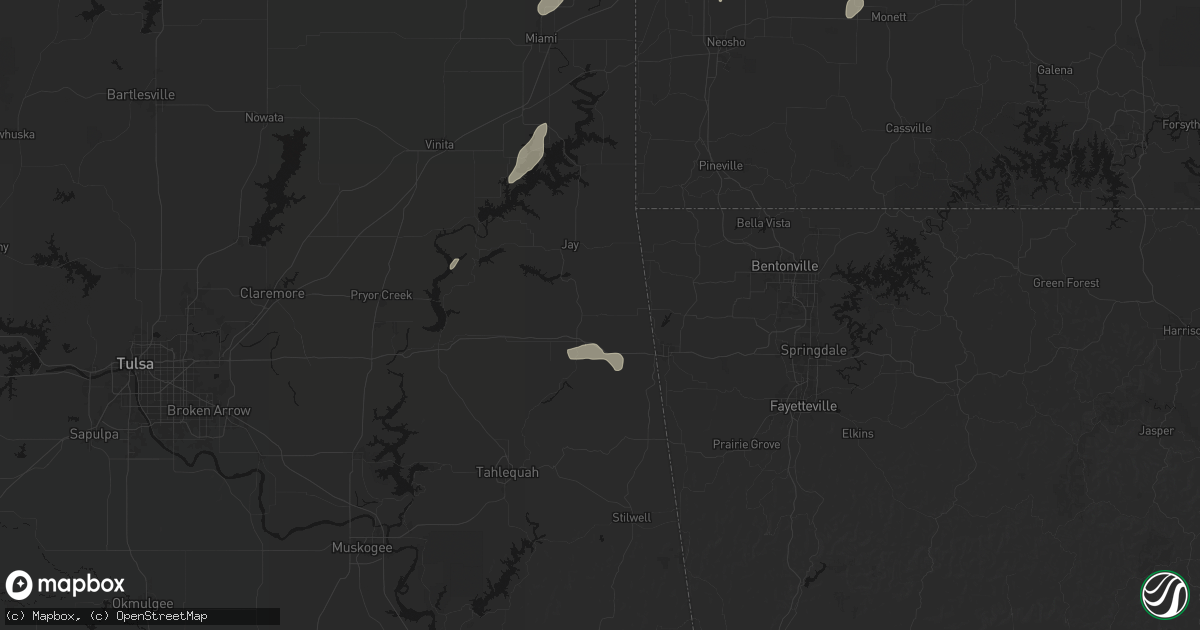 Hail map in Colcord, OK on September 20, 2026