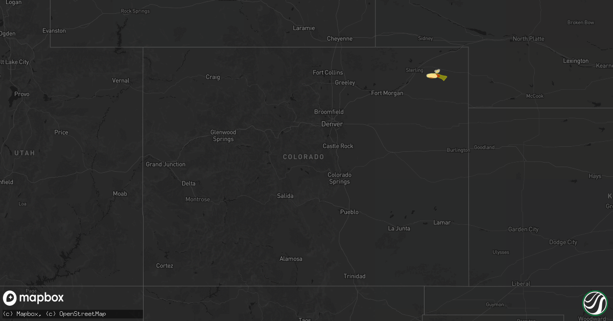 Hail map in Colorado on September 20, 2026