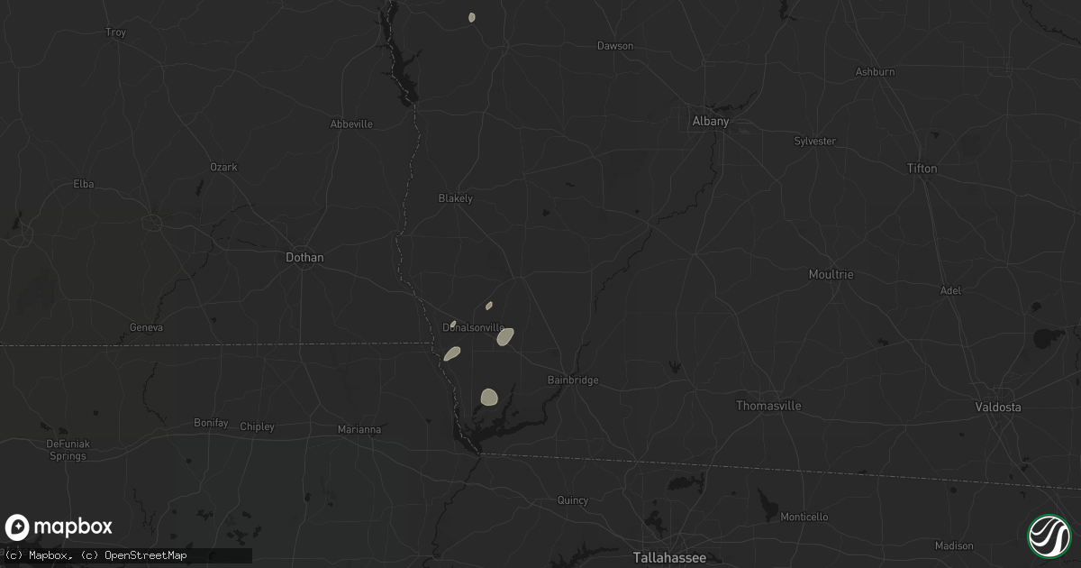 Hail map in Colquitt, GA on September 20, 2026