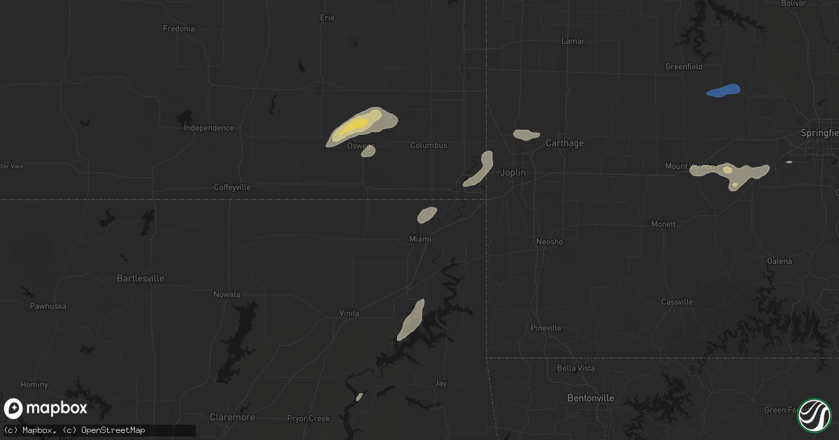 Hail map in Commerce, OK on September 20, 2026
