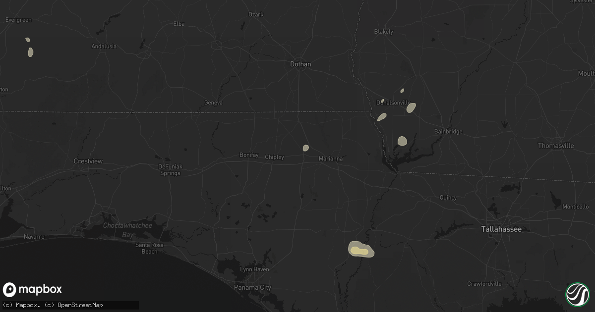 Hail map in Cottondale, FL on September 20, 2026