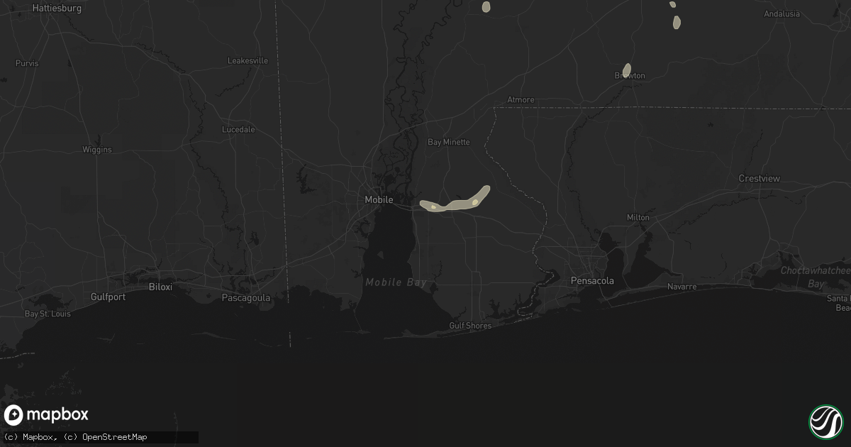Hail map in Daphne, AL on September 20, 2026