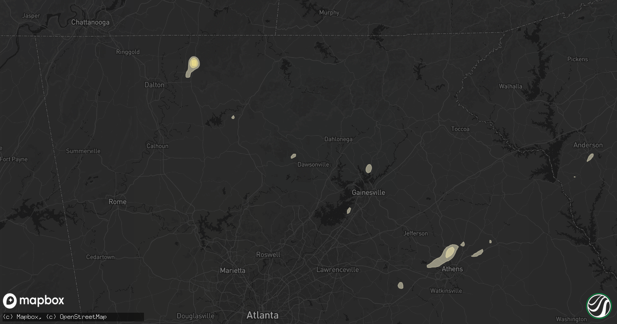 Hail map in Dawsonville, GA on September 20, 2026