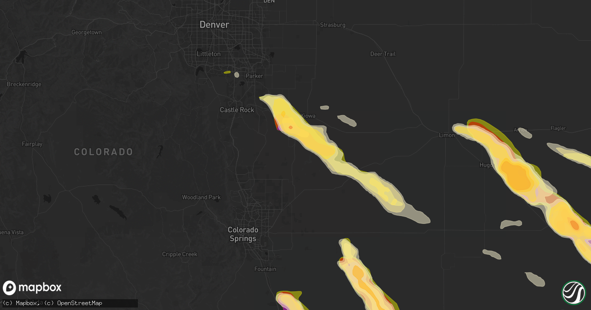 Hail map in Elbert, CO on September 20, 2026