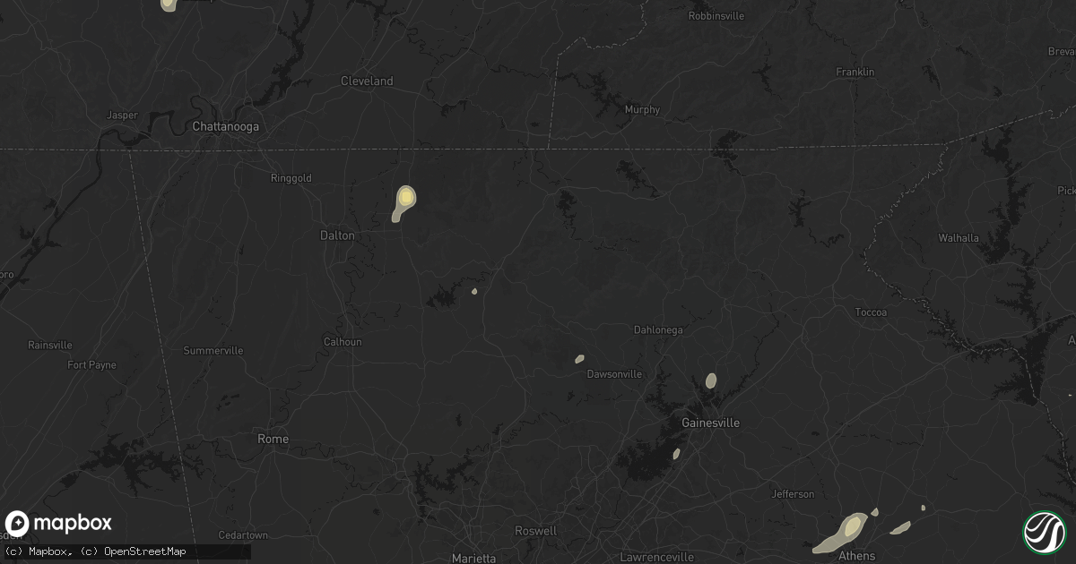 Hail map in Ellijay, GA on September 20, 2026