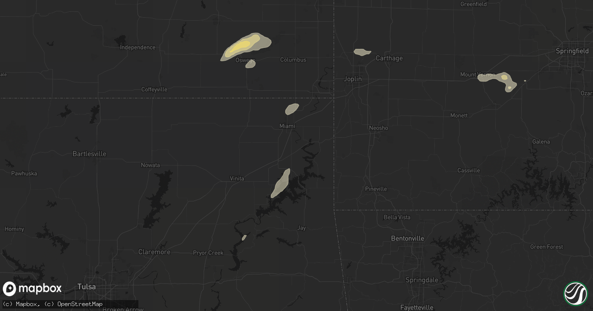 Hail map in Fairland, OK on September 20, 2026