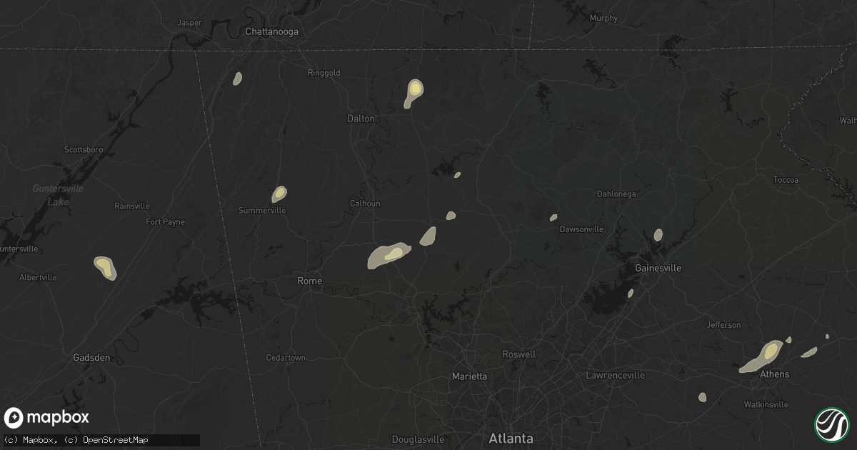 Hail map in Fairmount, GA on September 20, 2026