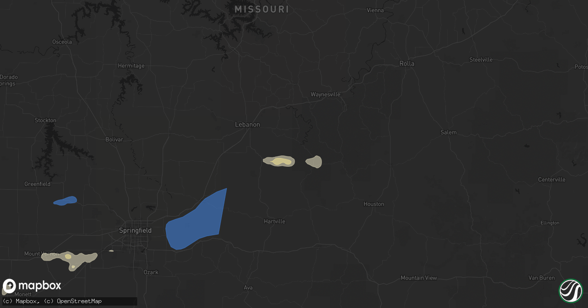 Hail map in Falcon, MO on September 20, 2026