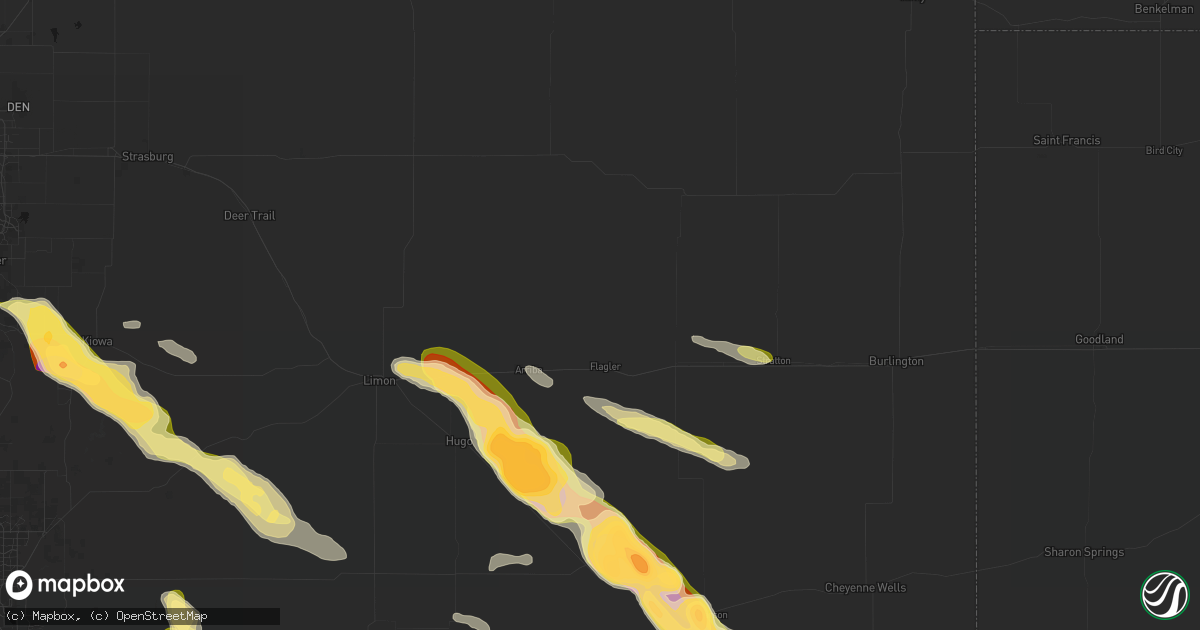 Hail map in Flagler, CO on September 20, 2026