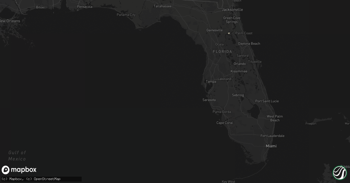 Hail map in Florida on September 20, 2026