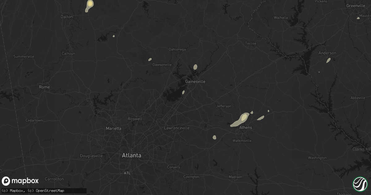 Hail map in Flowery Branch, GA on September 20, 2026